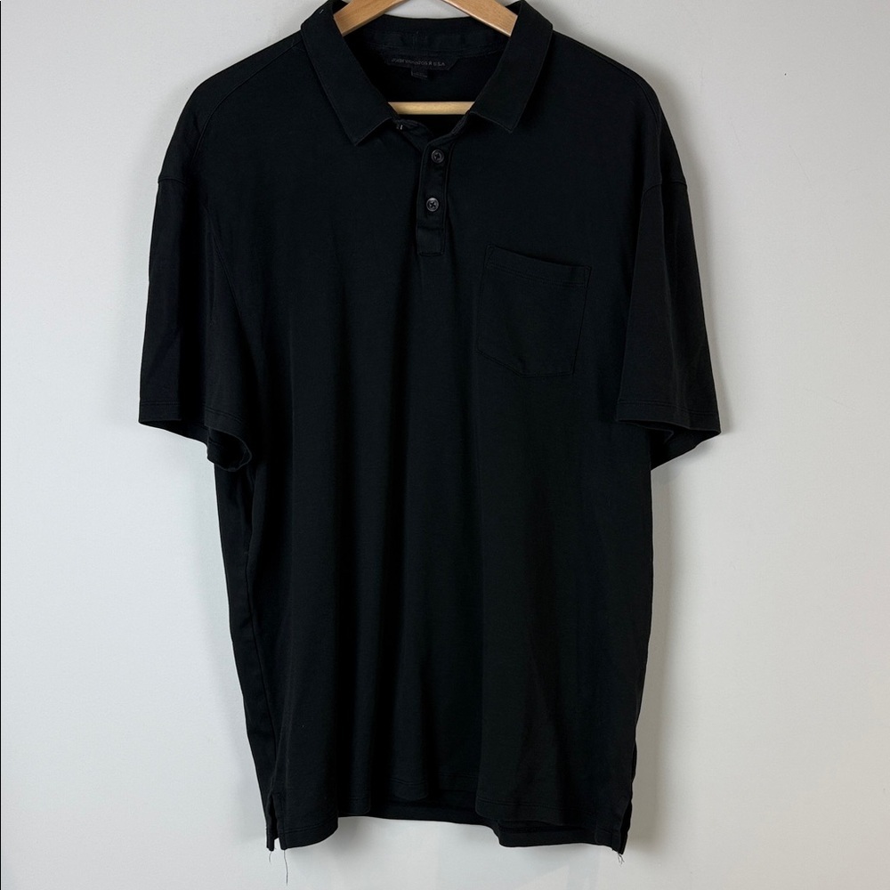 John Varvatos Black Polo Shirt Size XXL